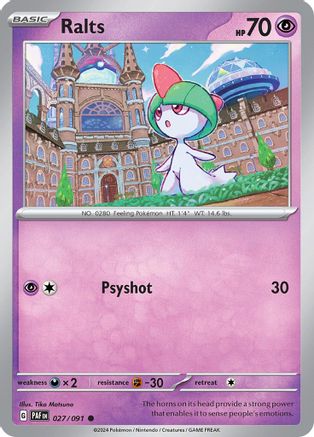 Ralts (027/091) [Scarlet & Violet: Paldean Fates] - Trinity Hobby