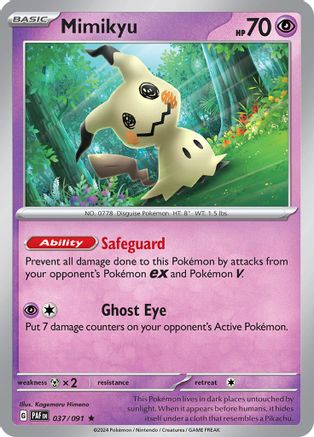 Mimikyu (037/091) [Scarlet & Violet: Paldean Fates] - Trinity Hobby