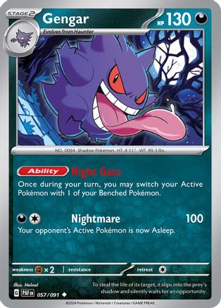 Gengar (057/091) [Scarlet & Violet: Paldean Fates] - Trinity Hobby