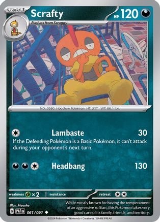 Scrafty (061/091) [Scarlet & Violet: Paldean Fates] - Trinity Hobby