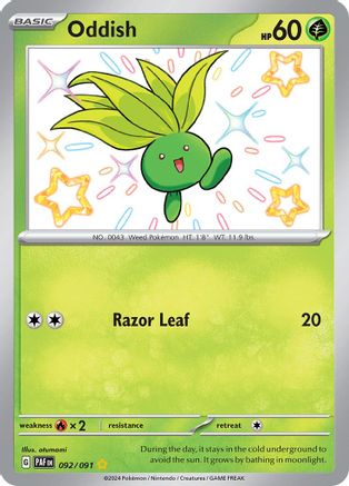 Oddish (092/091) [Scarlet & Violet: Paldean Fates] - Trinity Hobby
