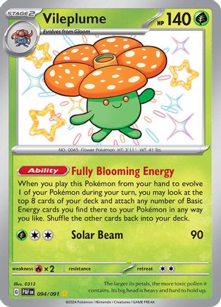 Vileplume (094/091) [Scarlet & Violet: Paldean Fates] - Trinity Hobby