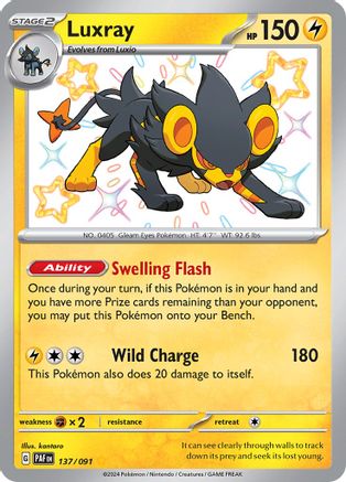 Luxray (137/091) [Scarlet & Violet: Paldean Fates] - Trinity Hobby