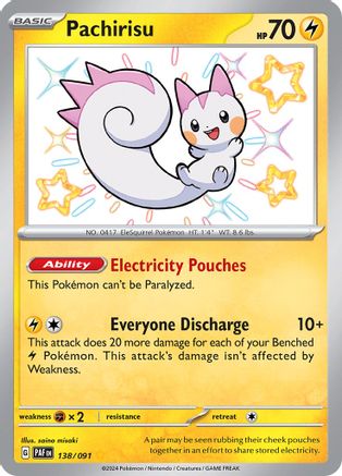 Pachirisu (138/091) [Scarlet & Violet: Paldean Fates] - Trinity Hobby