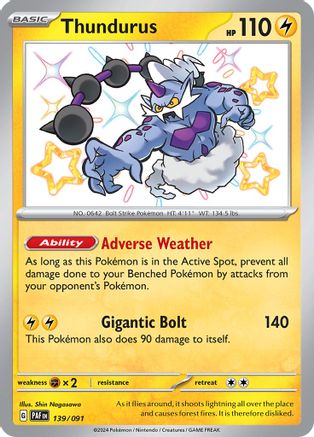 Thundurus (139/091) [Scarlet & Violet: Paldean Fates] - Trinity Hobby