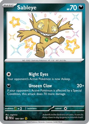 Sableye (184/091) [Scarlet & Violet: Paldean Fates] - Trinity Hobby