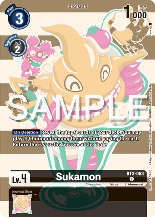 Sukamon [BT3-063] (Digimon Illustration Competition Pack 2023) [Release Special Booster Promos] - Trinity Hobby