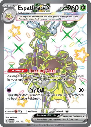 Espathra ex (214/091) [Scarlet & Violet: Paldean Fates] - Trinity Hobby