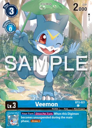 Veemon [BT2-021] (Digimon Illustration Competition Pack 2023) [Release Special Booster Promos] - Trinity Hobby