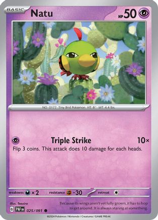 Natu (025/091) [Scarlet & Violet: Paldean Fates] - Trinity Hobby