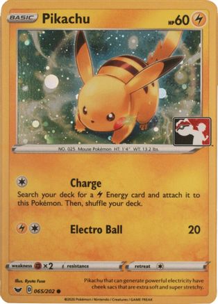 Pikachu (065/202) (Cosmos Holo) [League & Championship Cards] - Trinity Hobby