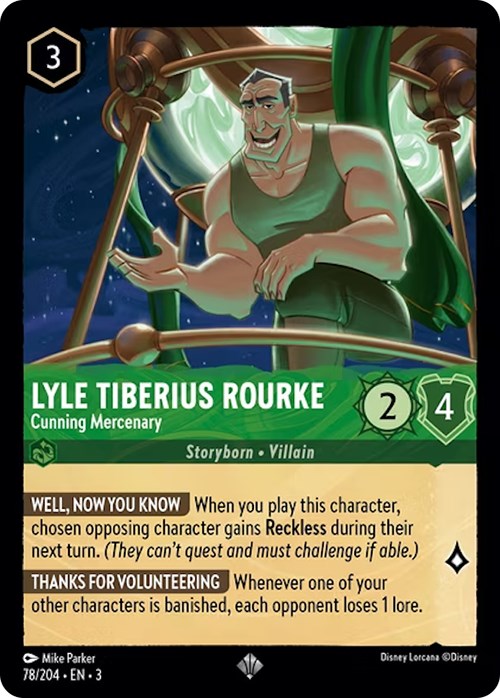 Lyle Tiberius Rourke - Cunning Mercenary (78/204) [Into the Inklands] - Trinity Hobby