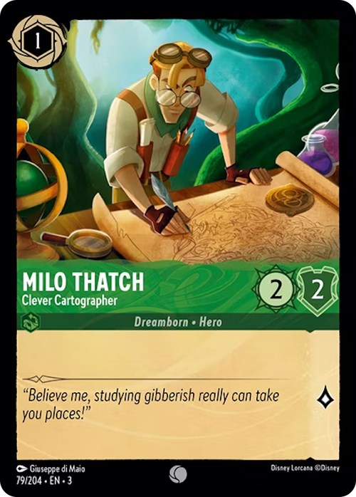 Milo Thatch - Clever Cartographer (79/204) [Into the Inklands] - Trinity Hobby