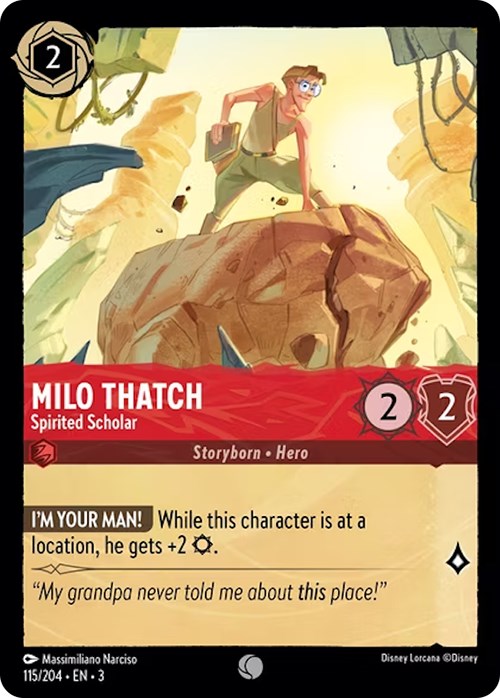 Milo Thatch - Spirited Scholar (115/204) [Into the Inklands] - Trinity Hobby
