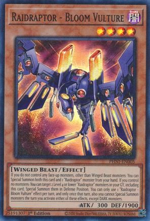 Raidraptor - Bloom Vulture [PHNI-EN005] Super Rare - Trinity Hobby