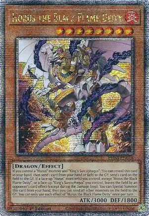 Horus the Black Flame Deity [PHNI-EN018] Quarter Century Secret Rare - Trinity Hobby