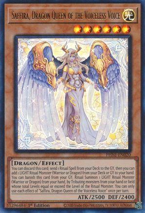 Saffira, Dragon Queen of the Voiceless Voice [PHNI-EN020] Ultra Rare - Trinity Hobby