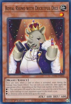Royal Rhino with Deceitful Dice [PHNI-EN036] Common - Trinity Hobby