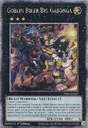 Goblin Biker Big Gabonga [PHNI-EN047] Quarter Century Secret Rare - Trinity Hobby