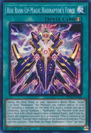 Rise Rank-Up-Magic Raidraptor's Force [PHNI-EN056] Super Rare - Trinity Hobby