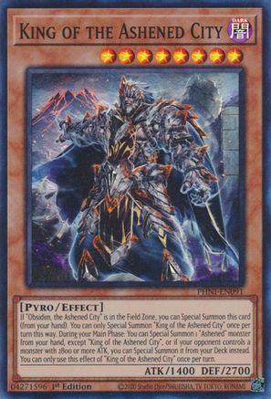 King of the Ashened City [PHNI-EN091] Super Rare - Trinity Hobby