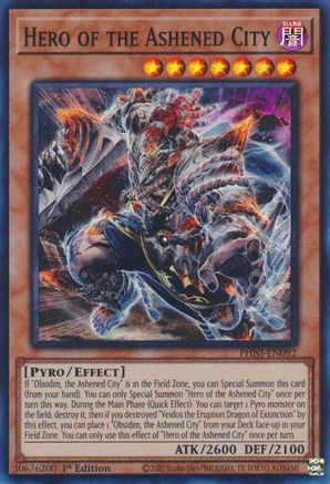 Hero of the Ashened City [PHNI-EN092] Super Rare - Trinity Hobby