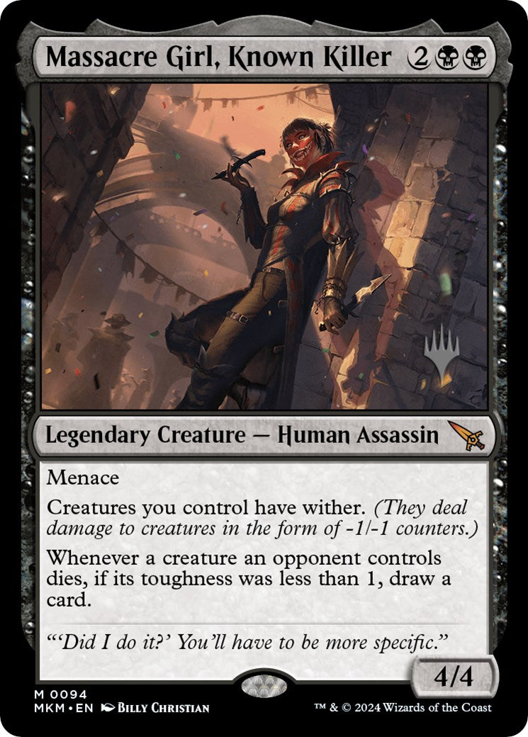 Massacre Girl, Known Killer (Promo Pack) [Murders at Karlov Manor Promos] - Trinity Hobby