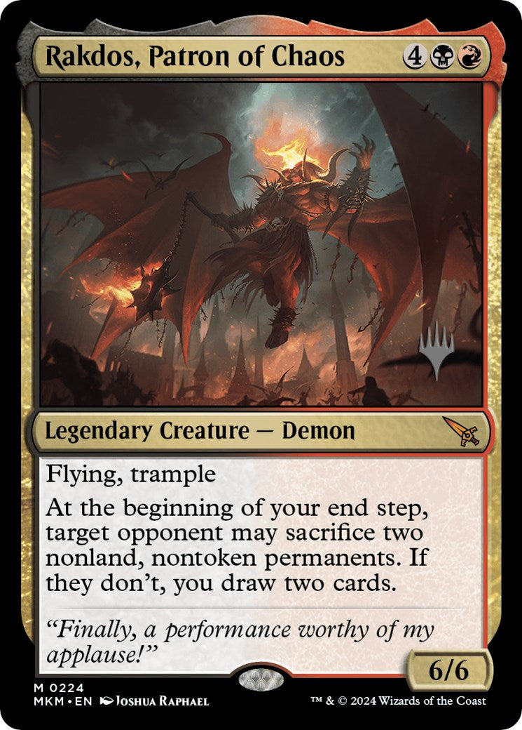 Rakdos, Patron of Chaos (Promo Pack) [Murders at Karlov Manor Promos] - Trinity Hobby