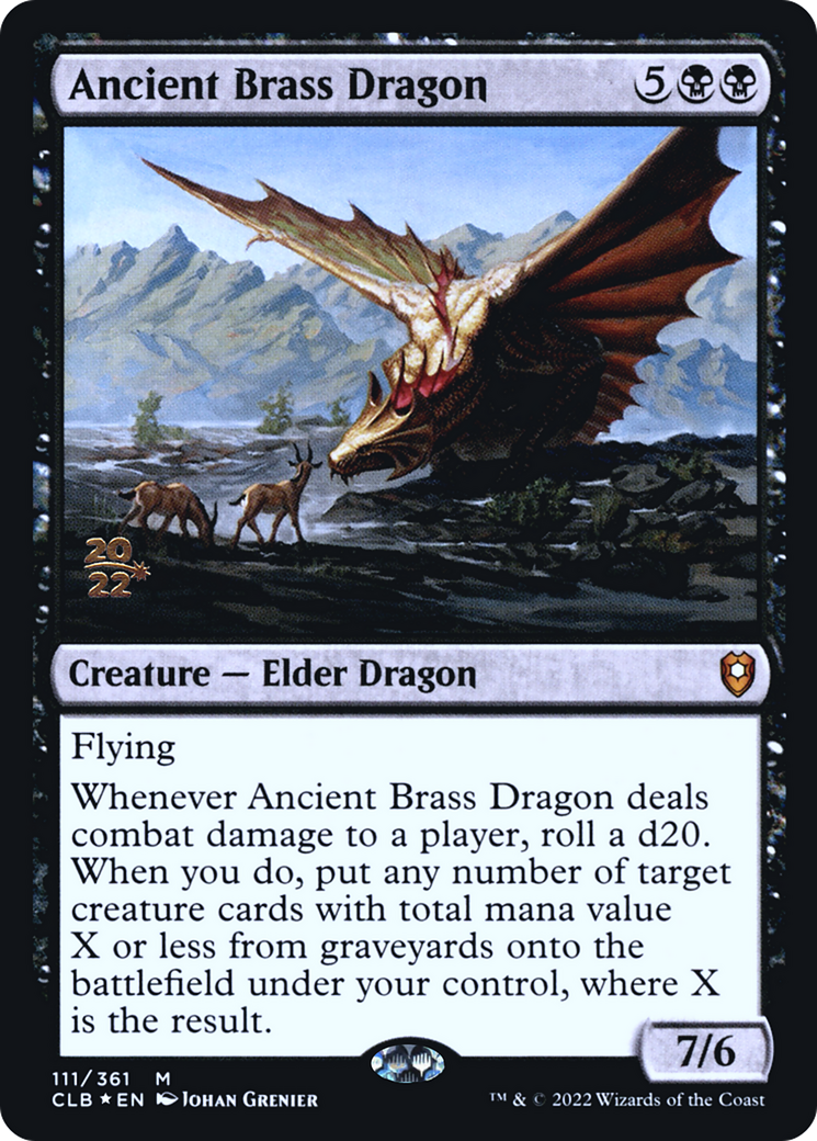 Ancient Brass Dragon [Commander Legends: Battle for Baldur's Gate Prerelease Promos] - Trinity Hobby