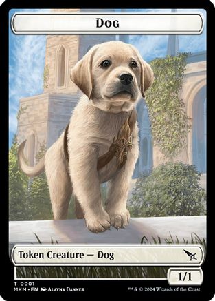 Dog Token  (MKM-001) - [Murders at Karlov Manor]