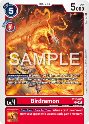 Birdramon [BT15-013] [Exceed Apocalypse] - Trinity Hobby