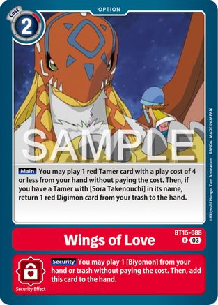 Wings of love [BT15-088] [Exceed Apocalypse] - Trinity Hobby