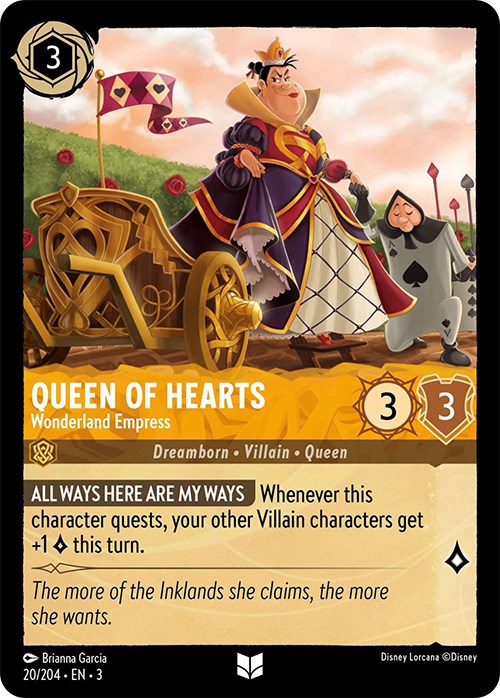 Queen of Hearts - Wonderland Empress (20/204) [Into the Inklands] - Trinity Hobby