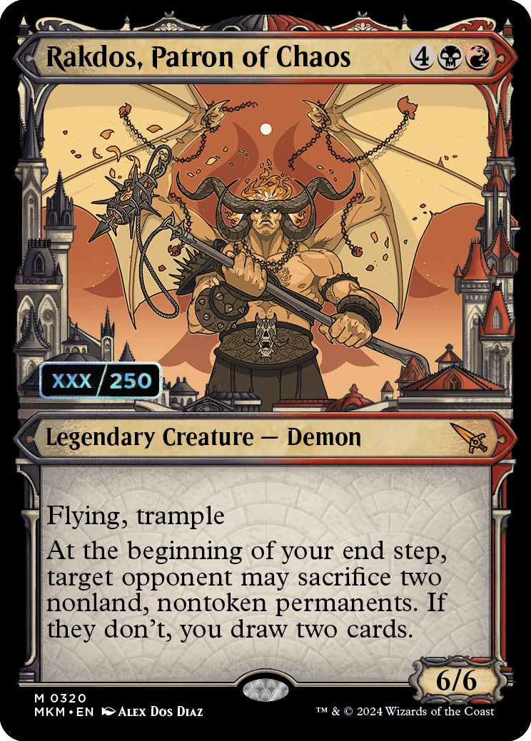 Rakdos, Patron of Chaos (Serialized) [Murders at Karlov Manor] - Trinity Hobby