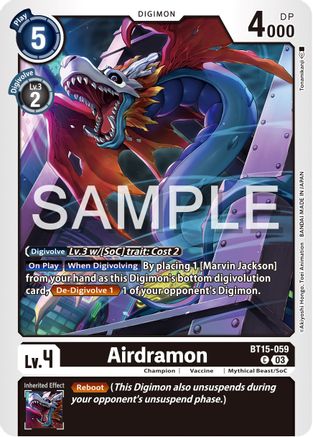 Airdramon [BT15-059] [Exceed Apocalypse] - Trinity Hobby