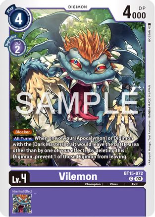 Vilemon [BT15-072] [Exceed Apocalypse] - Trinity Hobby