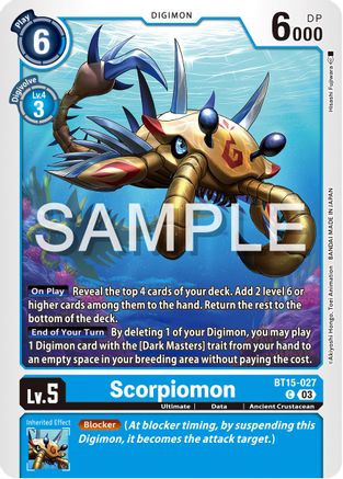 Scorpiomon [BT15-027] [Exceed Apocalypse] - Trinity Hobby