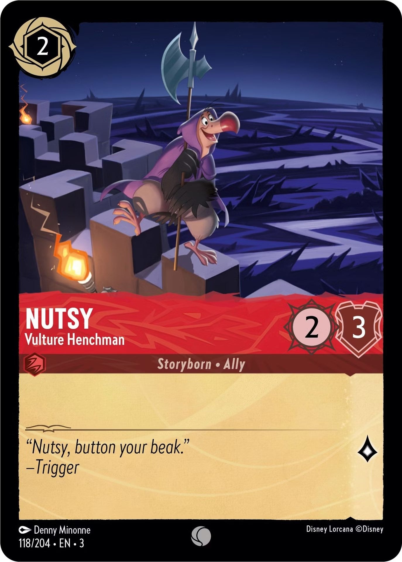 Nutsy - Vulture Henchman (118/204) [Into the Inklands] - Trinity Hobby