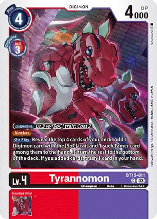 Tyrannomon [BT15-011] [Exceed Apocalypse] - Trinity Hobby