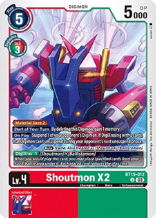 Shoutmon X2 [BT15-012] [Exceed Apocalypse] - Trinity Hobby