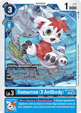 Gomamon (X Antibody) [BT15-021] [Exceed Apocalypse] - Trinity Hobby