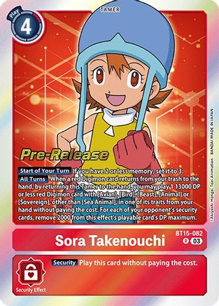 Sora Takenouchi [BT15-082] [Exceed Apocalypse Pre-Release Cards] - Trinity Hobby