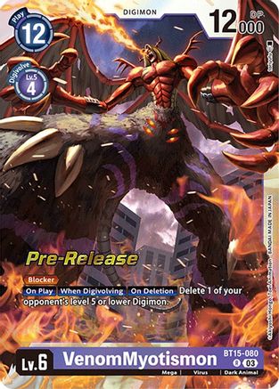 VenomMyotismon [BT15-080] [Exceed Apocalypse Pre-Release Cards] - Trinity Hobby