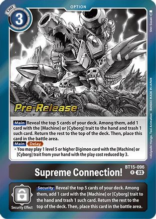 Supreme Connection! [BT15-096] [Exceed Apocalypse Pre-Release Cards] - Trinity Hobby
