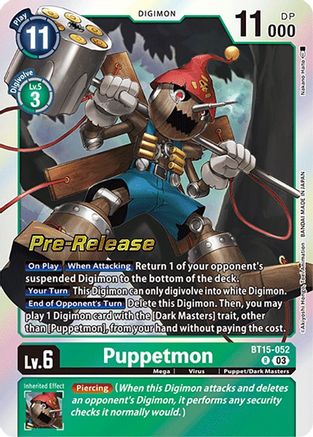 Puppetmon [BT15-052] [Exceed Apocalypse Pre-Release Cards] - Trinity Hobby