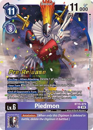 Piedmon [BT15-079] [Exceed Apocalypse Pre-Release Cards] - Trinity Hobby