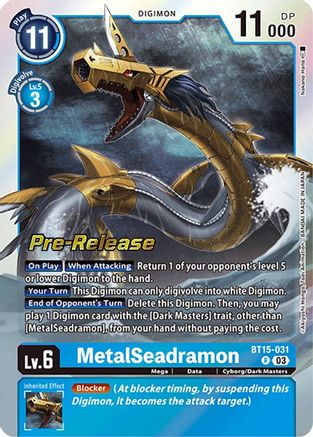 MetalSeadramon [BT15-031] [Exceed Apocalypse Pre-Release Cards] - Trinity Hobby
