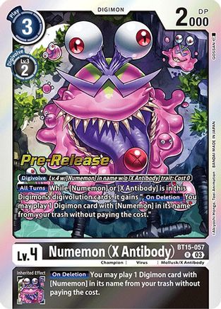 Numemon (X Antibody) [BT15-057] [Exceed Apocalypse Pre-Release Cards] - Trinity Hobby