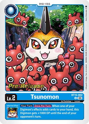 Tsunomon [BT15-002] [Exceed Apocalypse Pre-Release Cards] - Trinity Hobby