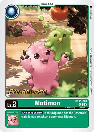 Motimon [BT15-004] [Exceed Apocalypse Pre-Release Cards] - Trinity Hobby